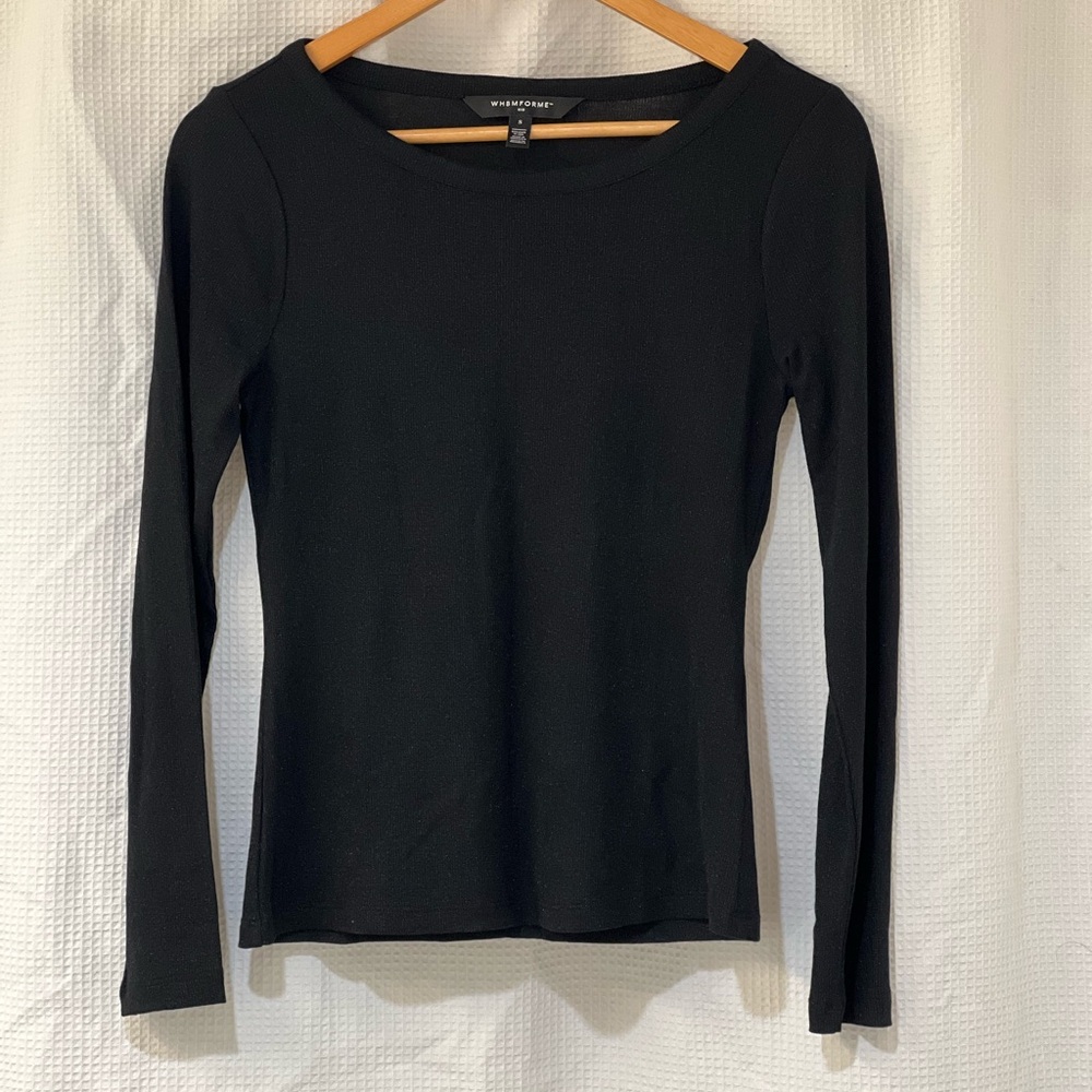 White House Black Market Black Long Sleeve Tee